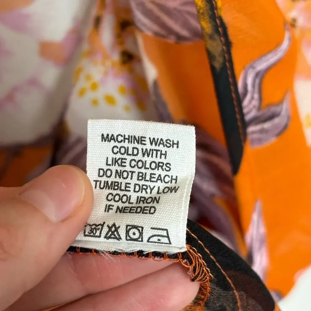 NEW Live 4 Truth Macro Floral Semi Sheer Lightweight Kimono Orange - Size 1X